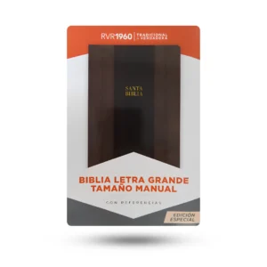 Biblia RVR 1960 Letra Grande Tamaño Manual Símil Piel Marrón