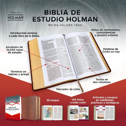 Biblia RVR 1960 de Estudio Holman Tapa Dura - Imagen 3