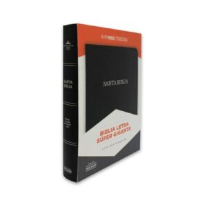Biblia RVR 1960 Letra Súper Gigante Negro Piel Fabricada