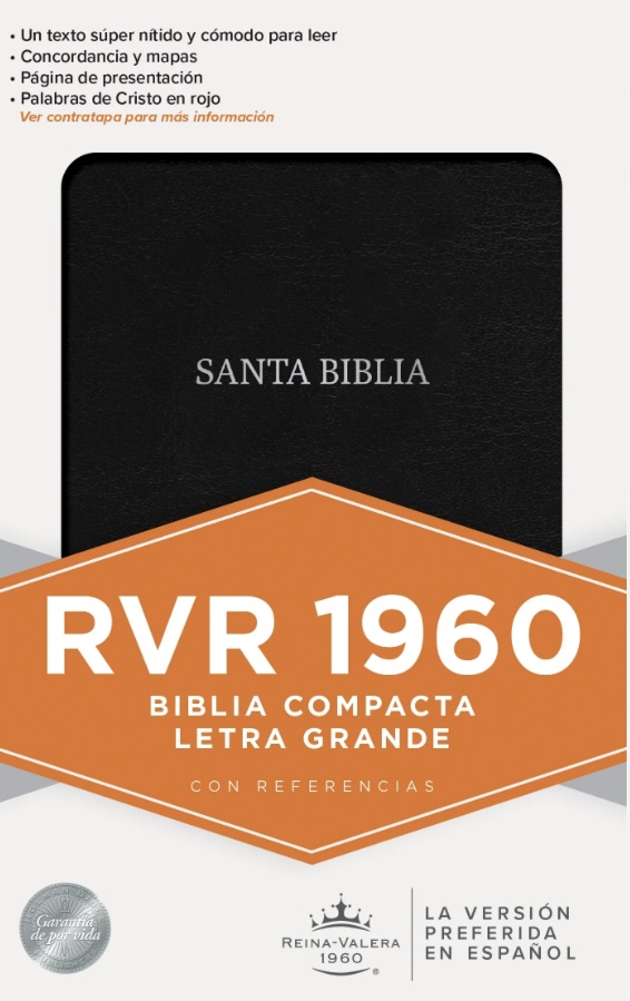 Biblia RVR 1960 Compacta Negro Símil Piel